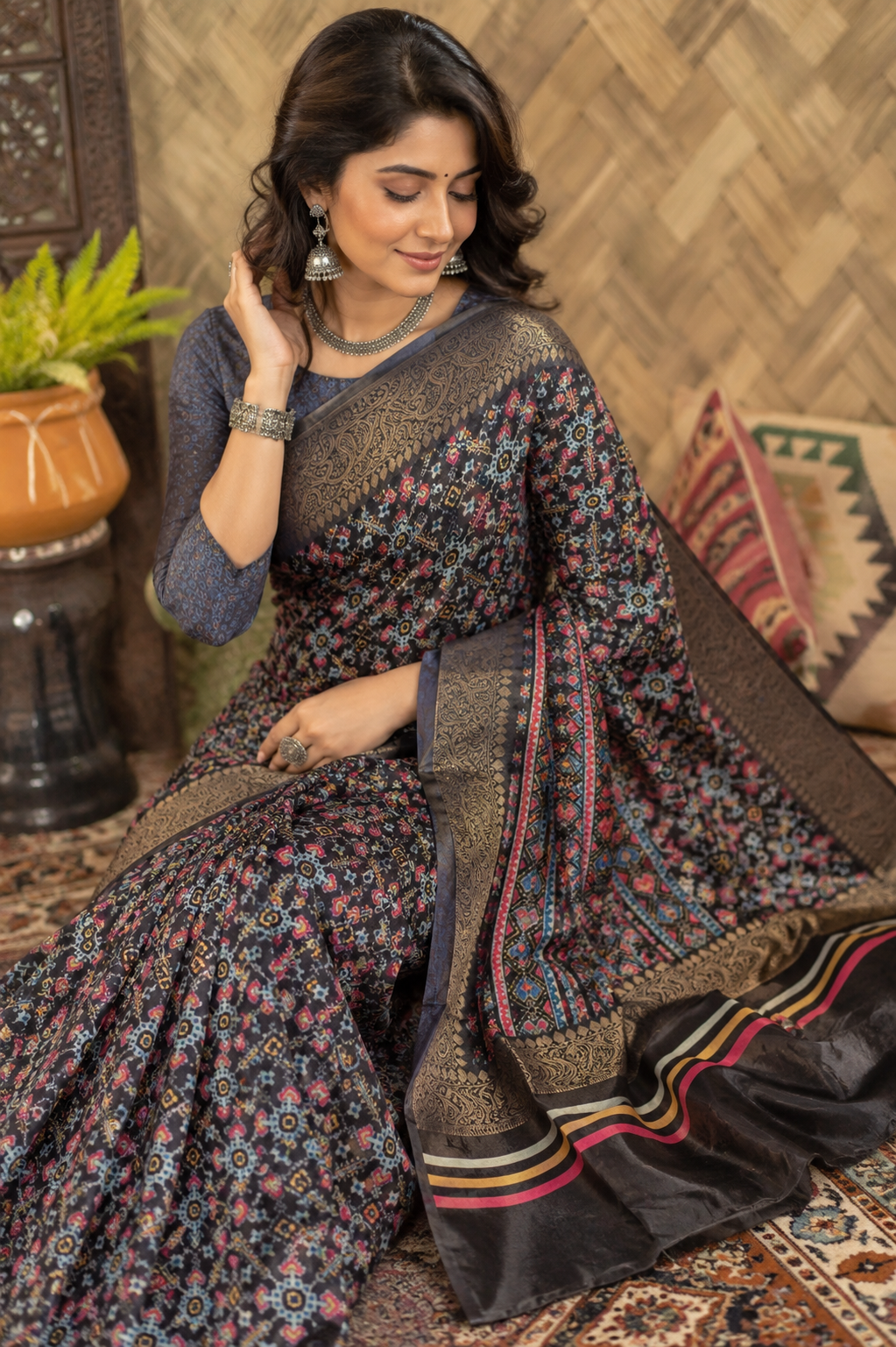 Rajsi Digital woven Soft Silk Saree