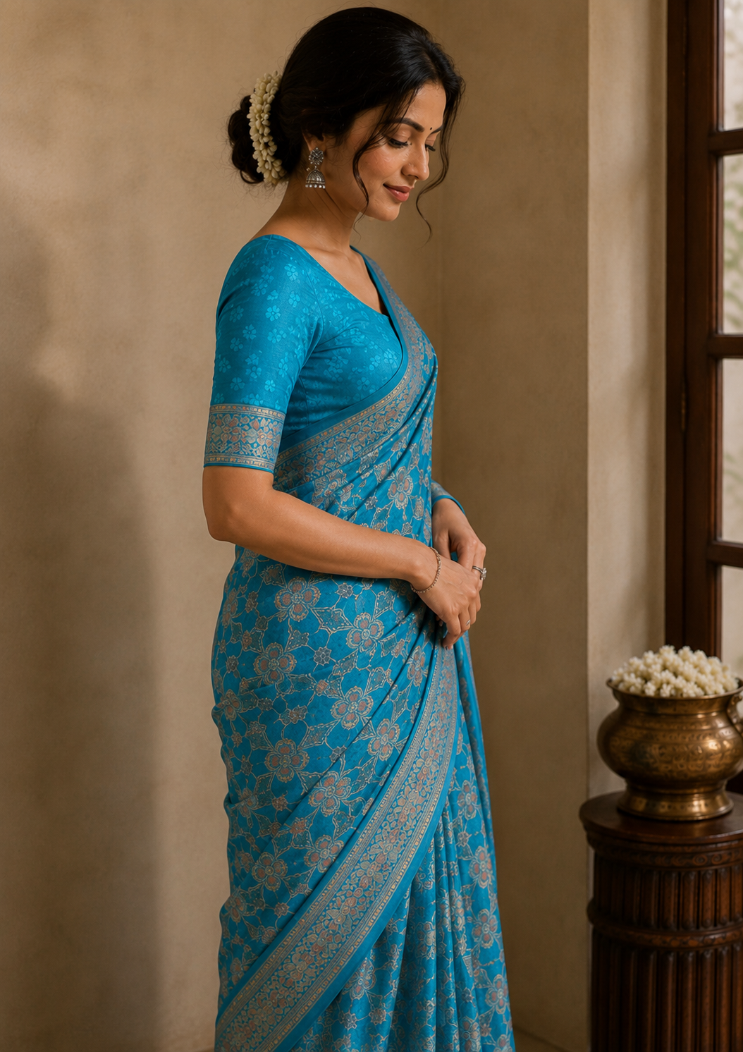 Neel Chandrika Banarasi Saree
