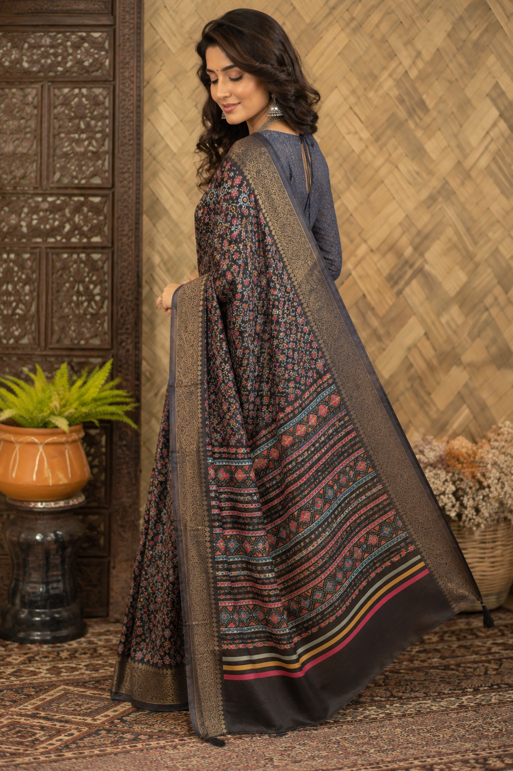 Rajsi Digital woven Soft Silk Saree